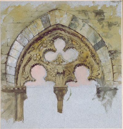 Une fenêtre du Palazzo Tolomei, Sienne, montrant le placement rude et asymétrique de pierres massives, 25 - 27 juin 1870 - John Ruskin